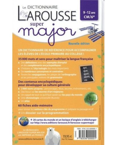Le dictionnaire Larousse super major CM/6e