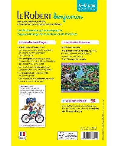 Le Robert benjamin - Mon premier dictionnaire 6/8 ans CP-CE1-CE2 Le Robert benjamin - Mon premier dictionnaire 6/8 ans CP-CE1-CE2