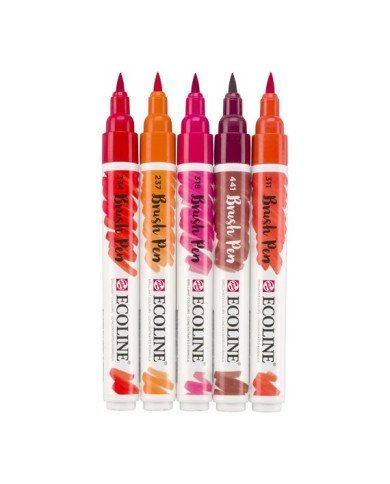 Le Libr'air - Coffret Brush Pen Rouge Ecoline - Talens - Tunisie