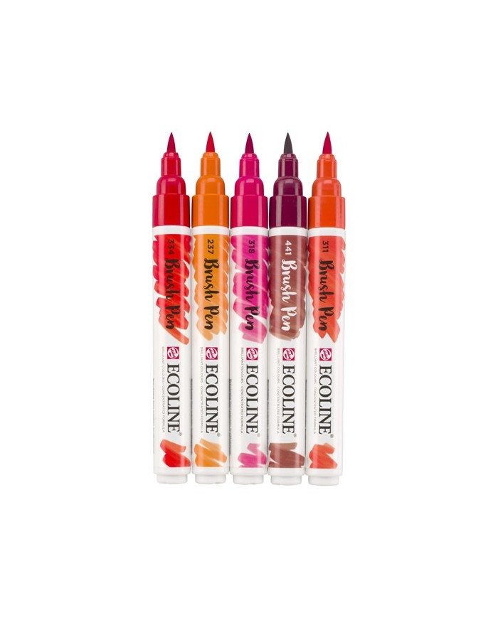 Le Libr'air - Coffret Brush Pen Rouge Ecoline - Talens - Tunisie