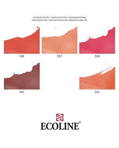 Le Libr'air - Coffret Brush Pen Rouge Ecoline - Talens - Tunisie