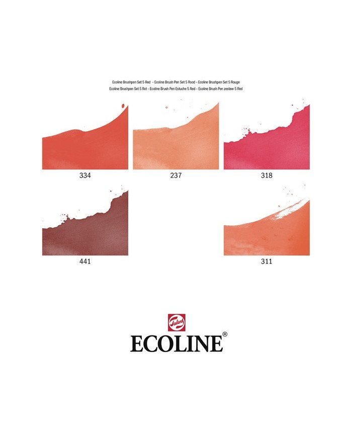 Le Libr'air - Coffret Brush Pen Rouge Ecoline - Talens - Tunisie