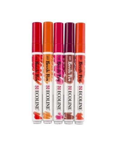 Le Libr'air - Coffret Brush Pen Rouge Ecoline - Talens - Tunisie