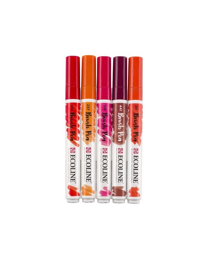 Le Libr'air - Coffret Brush Pen Rouge Ecoline - Talens - Tunisie