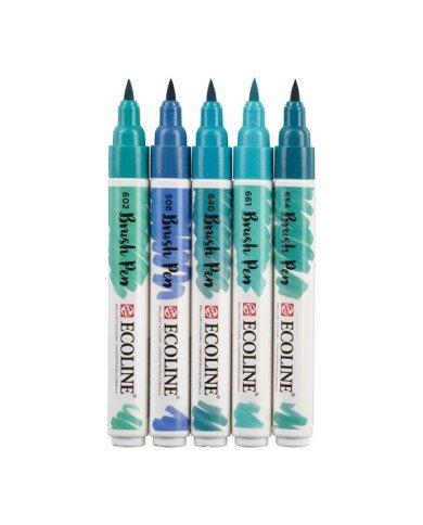 Le Libr'air - Coffret Brush Pen Vert Ecoline - Talens - Tunisie