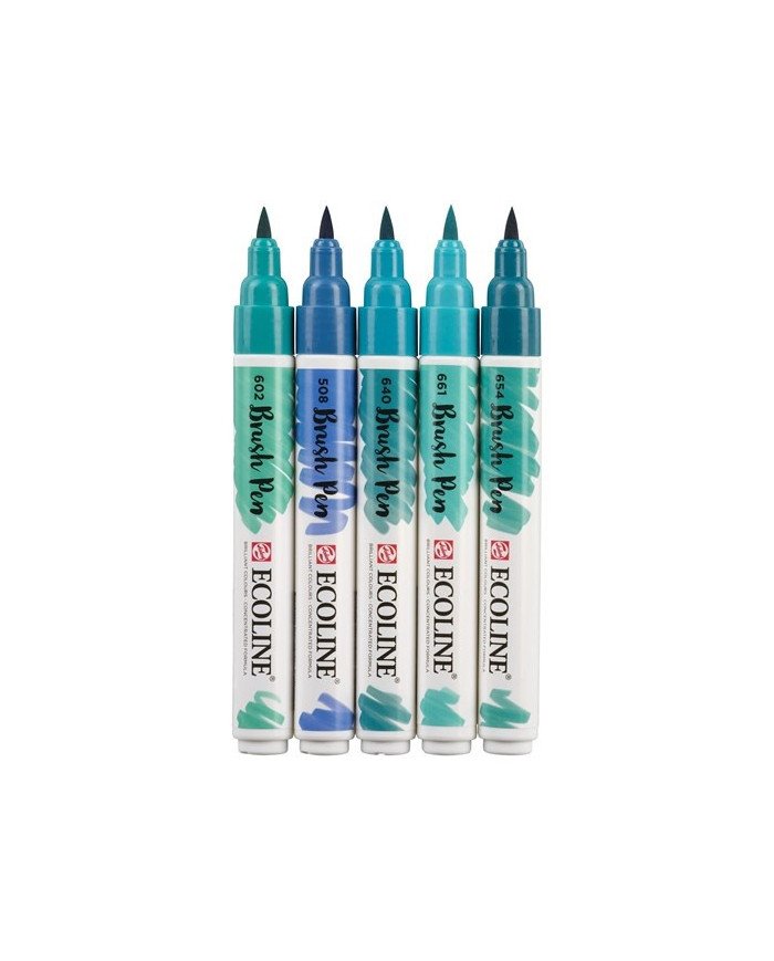 Le Libr'air - Coffret Brush Pen Vert Ecoline - Talens - Tunisie