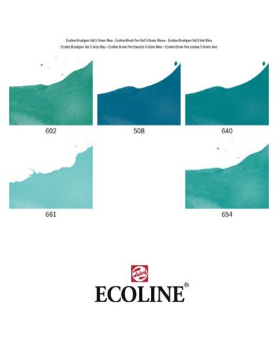 Le Libr'air - Coffret Brush Pen Vert Ecoline - Talens - Tunisie