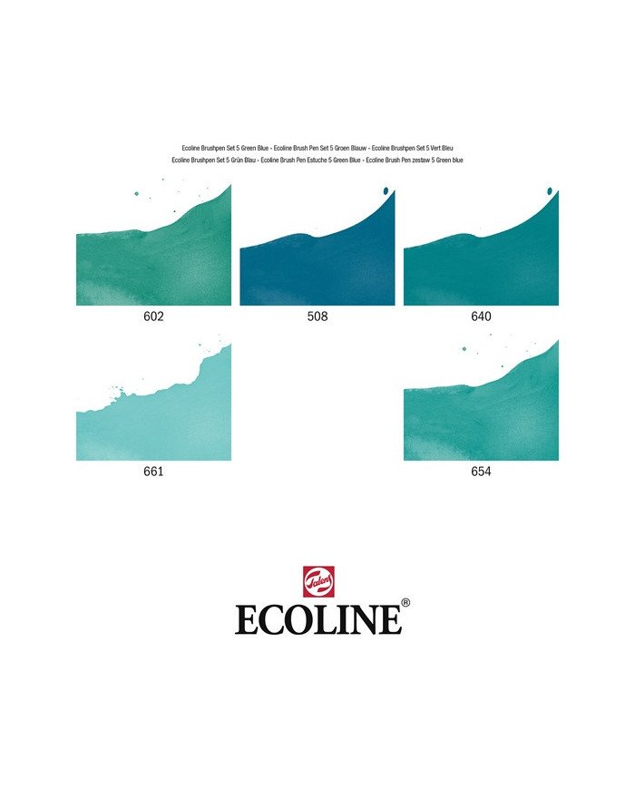 Le Libr'air - Coffret Brush Pen Vert Ecoline - Talens - Tunisie