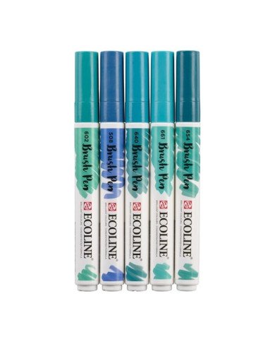 Le Libr'air - Coffret Brush Pen Vert Ecoline - Talens - Tunisie