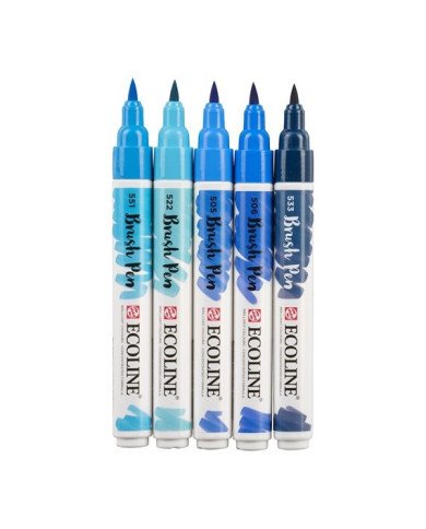 Le Libr'air - Coffret Brush Pen Bleu Ecoline - Talens - Tunisie