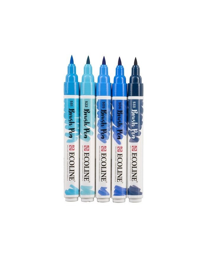 Le Libr'air - Coffret Brush Pen Bleu Ecoline - Talens - Tunisie