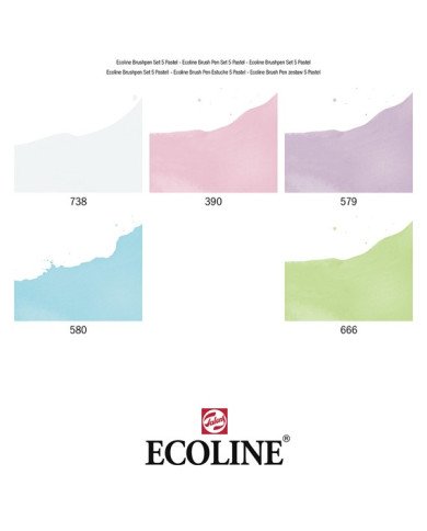 Le Libr'air - Coffret Brush Pen Pastel Ecoline - Talens - Tunisie