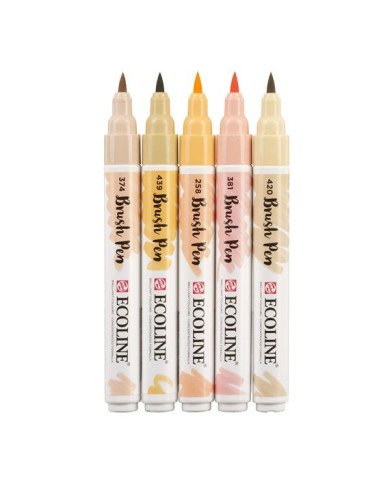 Le Libr'air - Coffret Brush Pen Beige Rose Ecoline - Talens - Tunisie