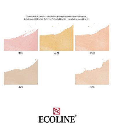 Le Libr'air - Coffret Brush Pen Beige Rose Ecoline - Talens - Tunisie
