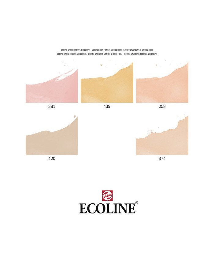 Le Libr'air - Coffret Brush Pen Beige Rose Ecoline - Talens - Tunisie