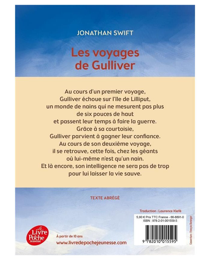 Les voyages de Gulliver - Texte abrégé