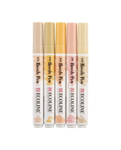 Le Libr'air - Coffret Brush Pen Beige Rose Ecoline - Talens - Tunisie