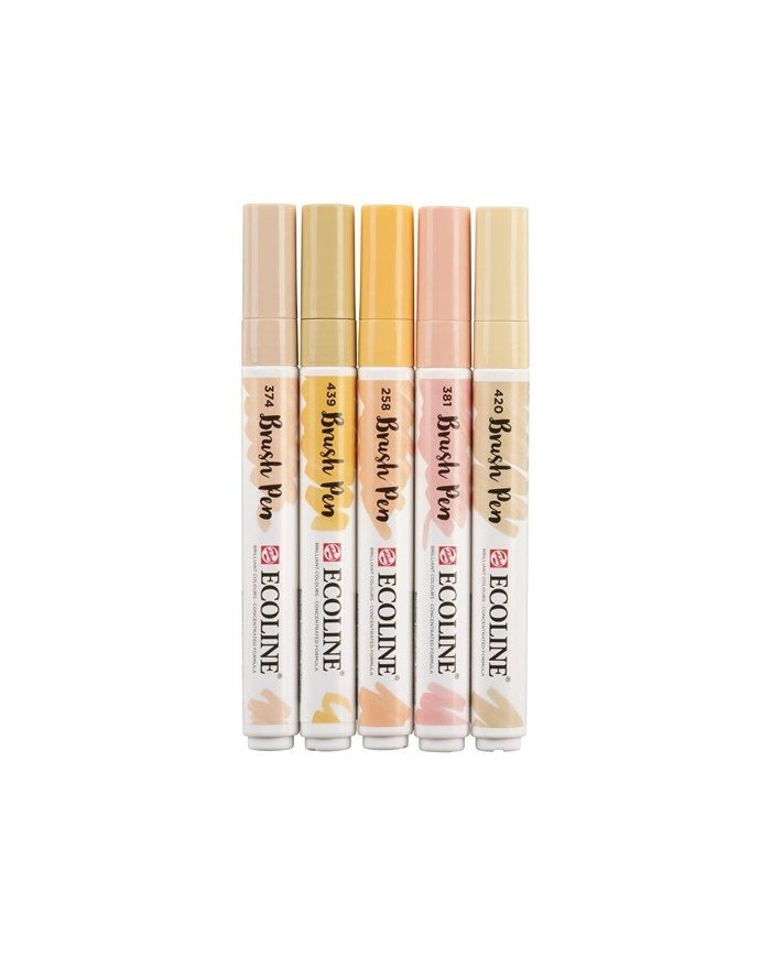 Le Libr'air - Coffret Brush Pen Beige Rose Ecoline - Talens - Tunisie