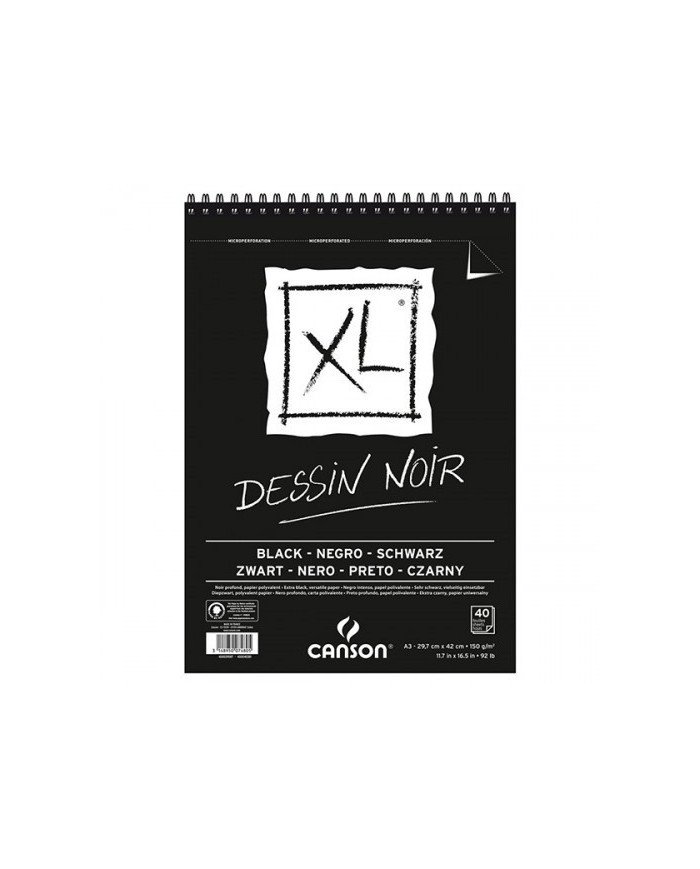 Le Libr'air - Canson XL Noir A3 150g/m² 40 feuilles Canson - Tunisie