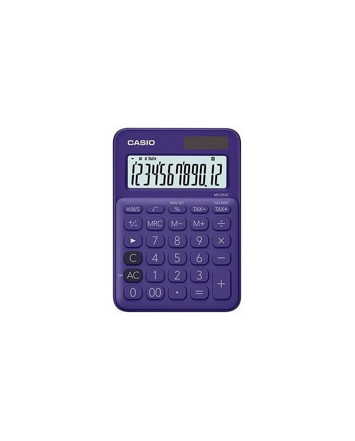 Calculator Mini Desk Purple 12 Digits Ms-20uc