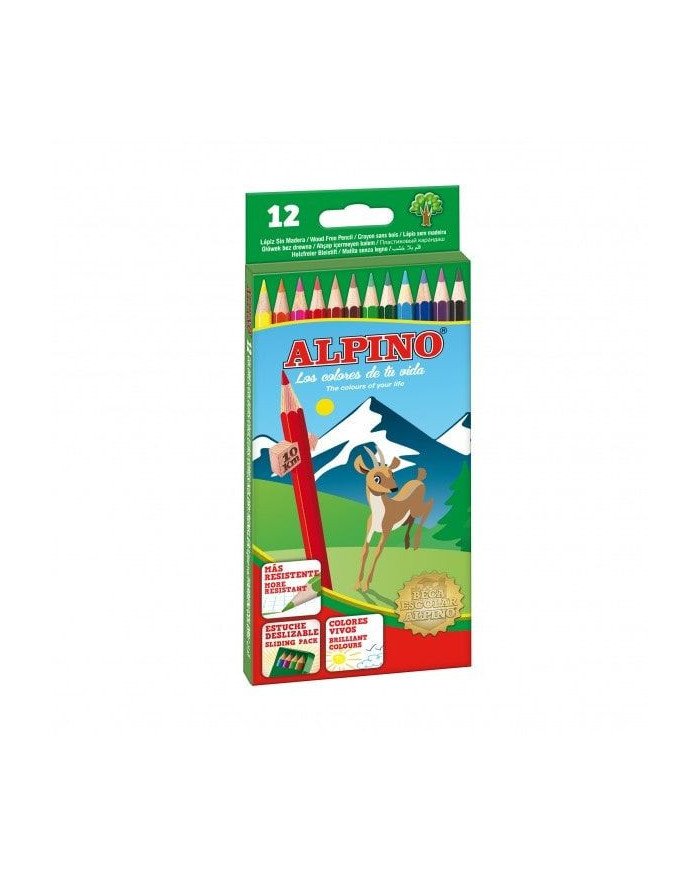 Crayons de couleur boite de 12 – Alpino 654