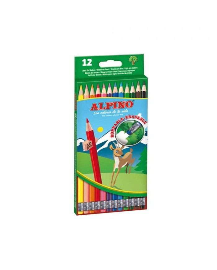 Etui 12 crayons de couleur effaçables