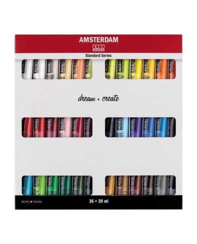 Le Libr'air - Set d’acryliques série Standard 36 x 20 ml - Amsterdam - Tunisie Le Libr'air - Set d’acryliques série Standard 36 x 20 ml - Amsterdam - Tunisie