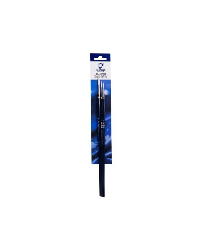Le Libr'air - Set de 3 pinceaux pour huile / acrylique série 211 No. 2-4-6 - Van Gogh - Tunisie