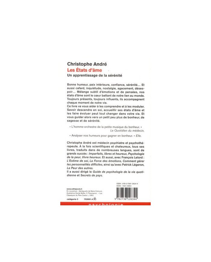 Les états d'âme : un apprentissage de la sérénité