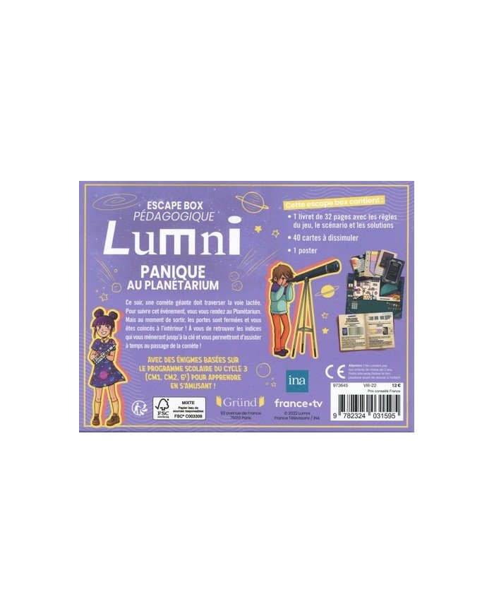 Escape box Lumni : 9/11 ans : panique au planétarium