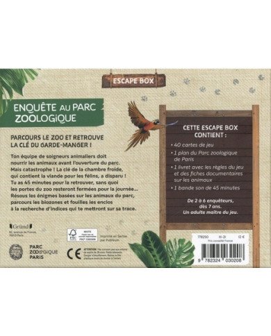 Escape box - Enquête au parc zoologique