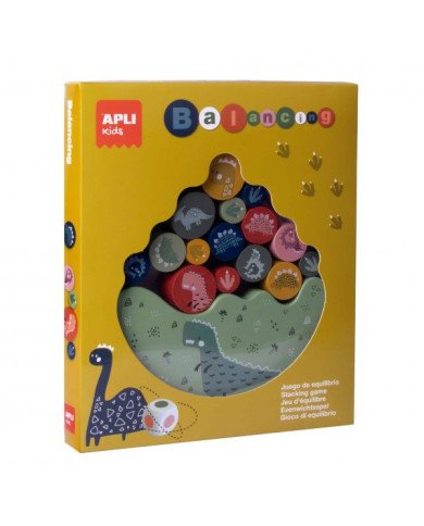 APLI Kids Jeu d'équilibre en bois dinosaure