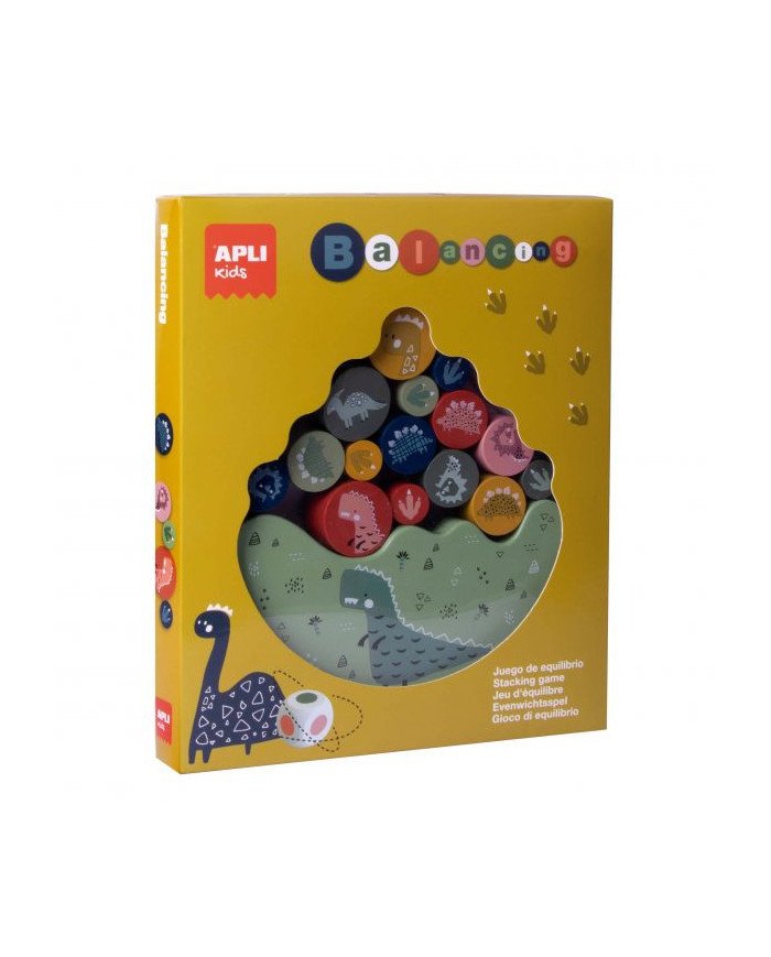 APLI Kids Jeu d'équilibre en bois dinosaure