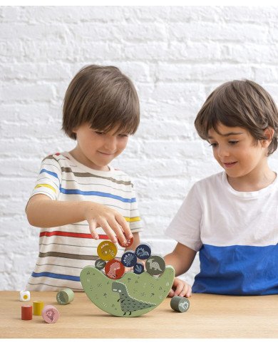 APLI Kids Jeu d'équilibre en bois dinosaure
