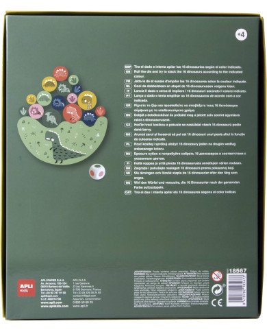 APLI Kids Jeu d'équilibre en bois dinosaure