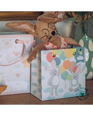 Sac cadeau Artebene bébé lapin 20x20x11cm