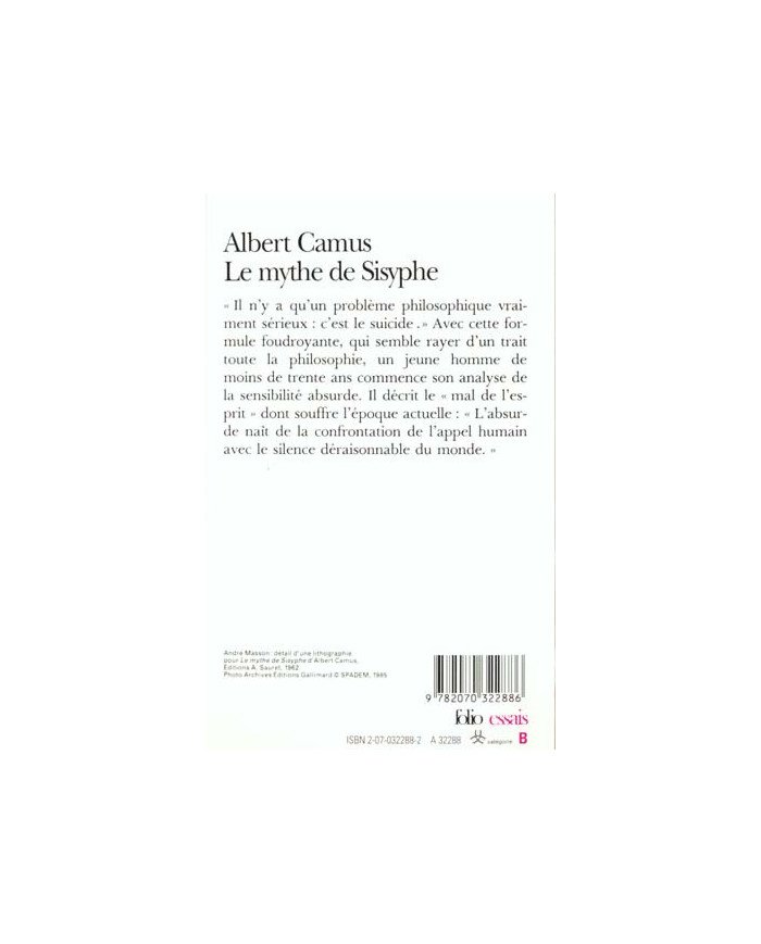Le mythe de sisyphe (essai sur l'absurde)