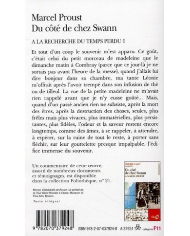 A la recherche du temps perdu Tome 1 : du côté de chez Swann