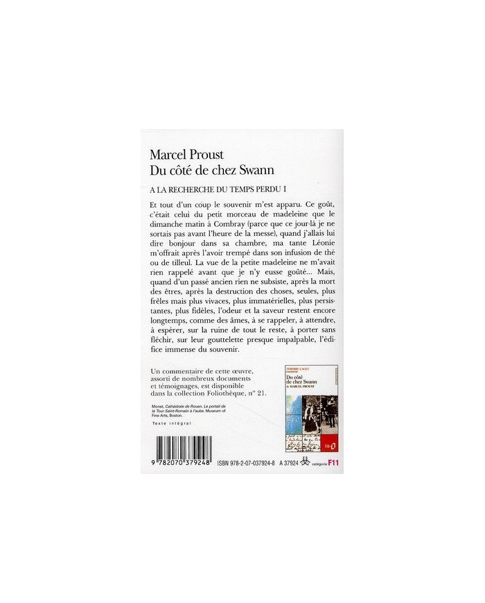 A la recherche du temps perdu Tome 1 : du côté de chez Swann