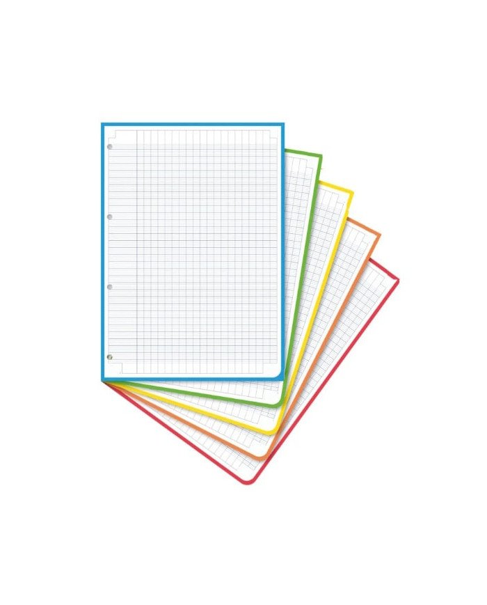 Recharge Classeur GM Blanc Cadre Couleurs 200P LIBERTA