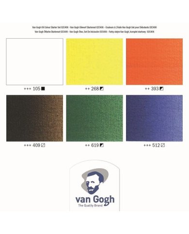 Le Libr'air - Set Débutant Couleurs à l'huile Avec 6 couleurs En Tubes De 20 ml - Van Gogh - Tunisie