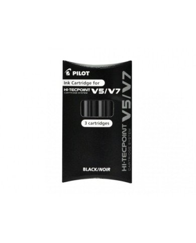 Set De 3 Cartouches Roller Encre Liquide V5 / V7 Noir - Pilot Set De 3 Cartouches Roller Encre Liquide V5 / V7 Noir - Pilot