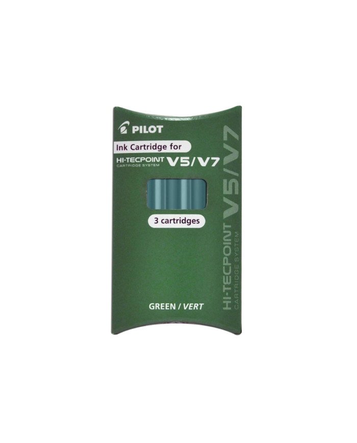 Set De 3 Cartouches Roller Encre Liquide V5 / V7 Vert - Pilot