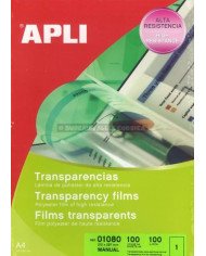 Films transparents pour écriture manuelle A4 Apli - 100 feuilles