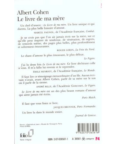 Le livre de ma mère Le livre de ma mère