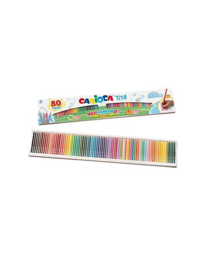 Set de 80 Crayons de couleur CARIOCA
