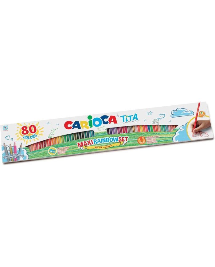 Set de 80 Crayons de couleur CARIOCA