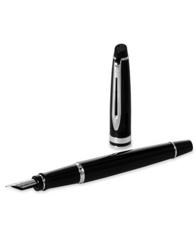 Stylo plume Waterman Expert CT en acier inoxydable Noir