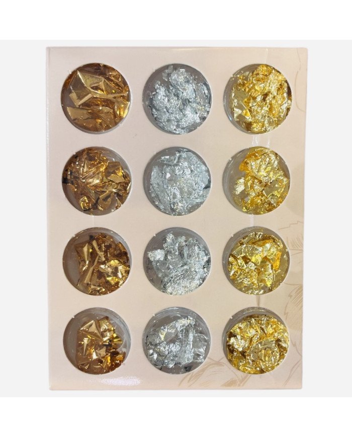 Boite de Copeaux Doré Argent et Bronze