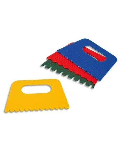 Jeu de 4 Spatules Dentée en Plastique